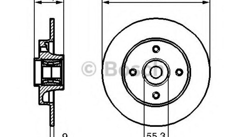 Disc frana CITROEN C4 I (LC) (2004 - 2011) BOSCH 0 986 479 279 piesa NOUA