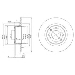 Disc frana CITROEN C5 I Estate (DE) (2001 - 2004) DELPHI BG3621 piesa NOUA