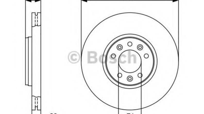 Disc frana CITROEN C5 III Break (TD) (2008 - 2016) BOSCH 0 986 479 C53 piesa NOUA