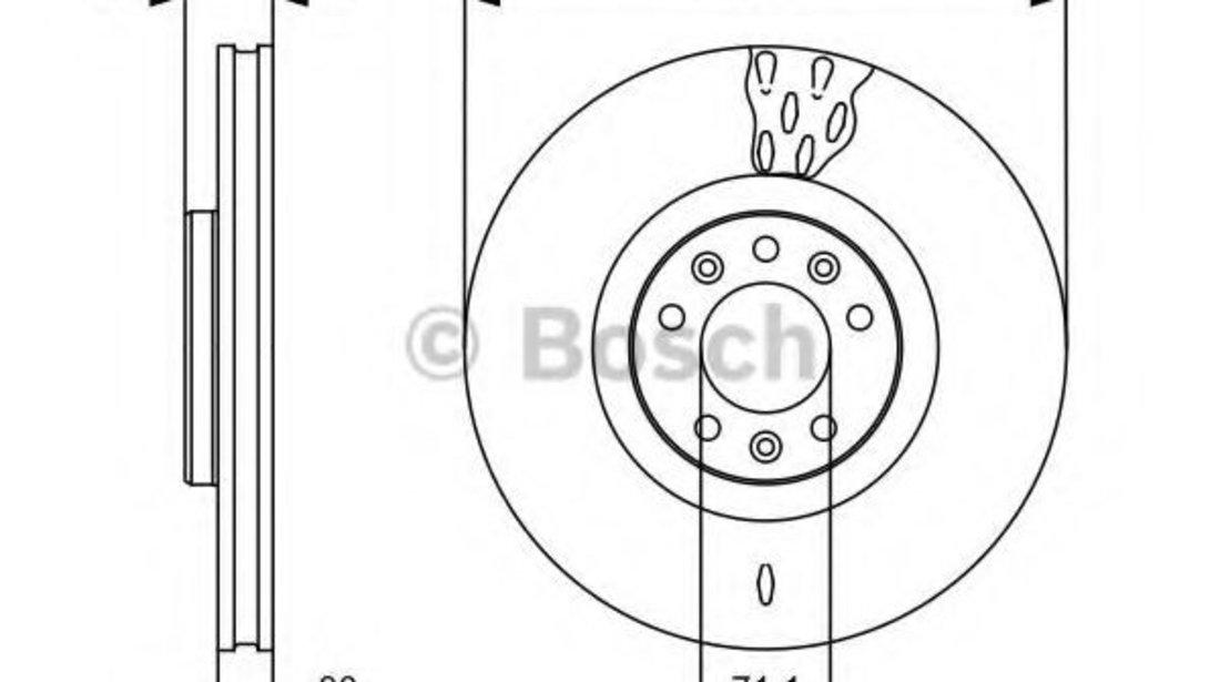 Disc frana CITROEN C5 III Break (TD) (2008 - 2016) BOSCH 0 986 479 529 piesa NOUA