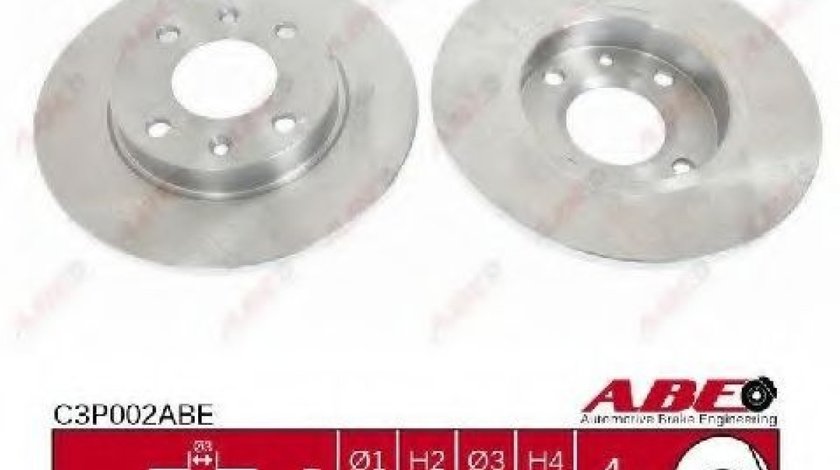 Disc frana CITROEN SAXO (S0, S1) (1996 - 2004) ABE C3P002ABE piesa NOUA