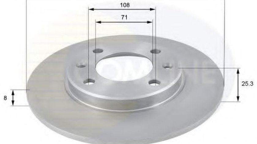 Disc frana CITROEN SAXO (S0, S1) (1996 - 2004) COMLINE ADC1512 piesa NOUA