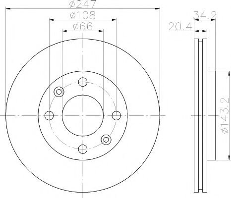 Disc frana CITROEN SAXO (S0, S1) (1996 - 2004) TEXTAR 92043103 piesa NOUA