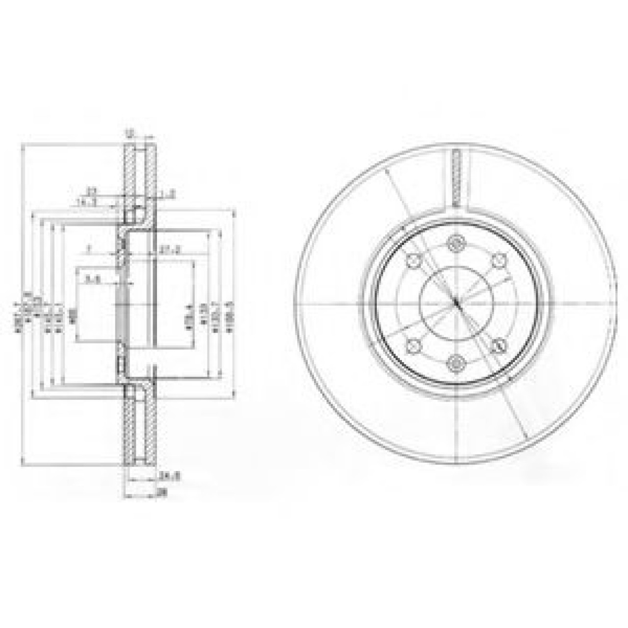 Disc frana CITROEN XANTIA Estate (X2) (1998 - 2003) DELPHI BG3675 piesa NOUA