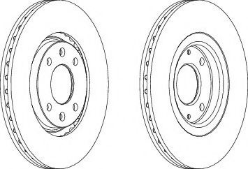 Disc frana CITROEN XANTIA (X2) (1998 - 2003) FERODO DDF489 piesa NOUA