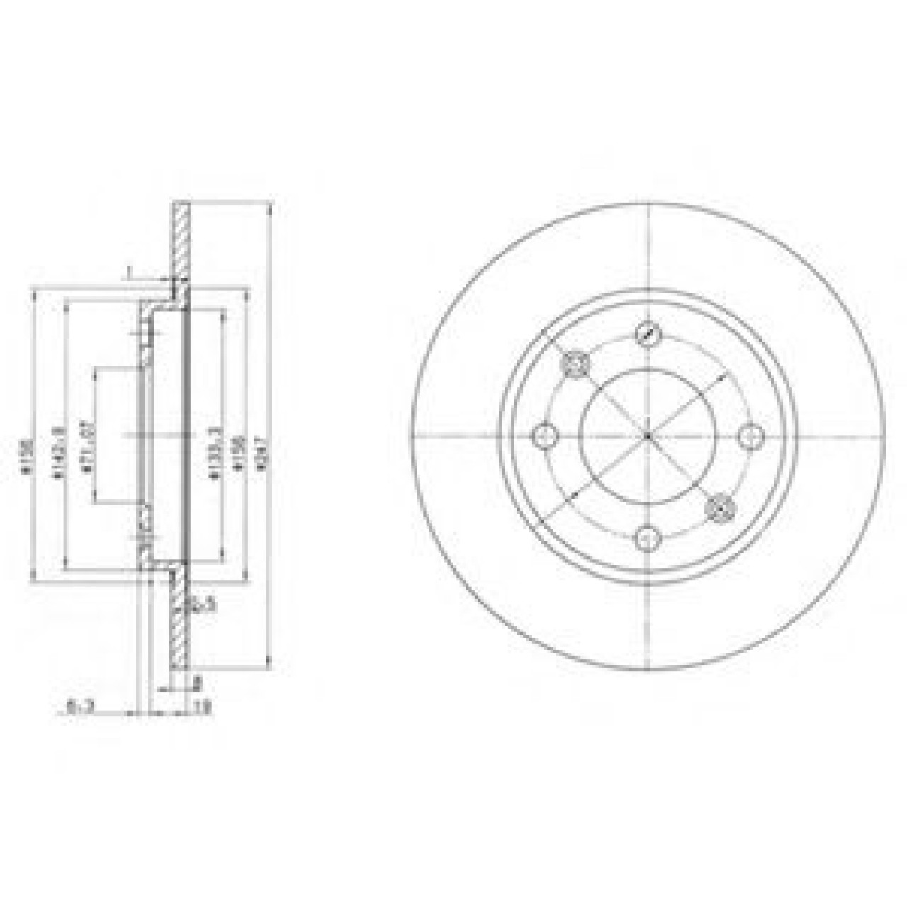 Disc frana CITROEN XSARA Cupe (N0) (1998 - 2005) DELPHI BG2800 piesa NOUA