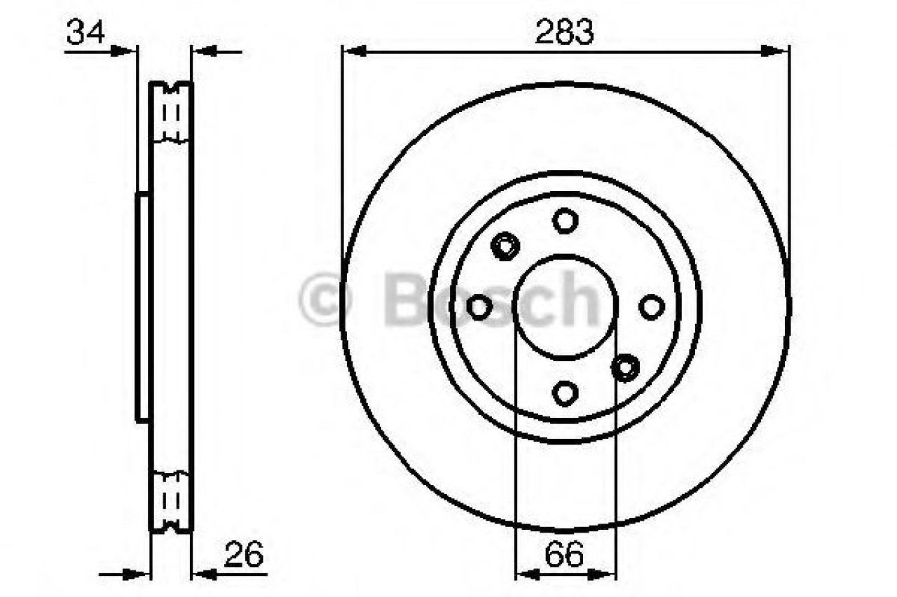 Disc frana CITROEN XSARA Estate (N2) (1997 - 2010) BOSCH 0 986 478 979 piesa NOUA