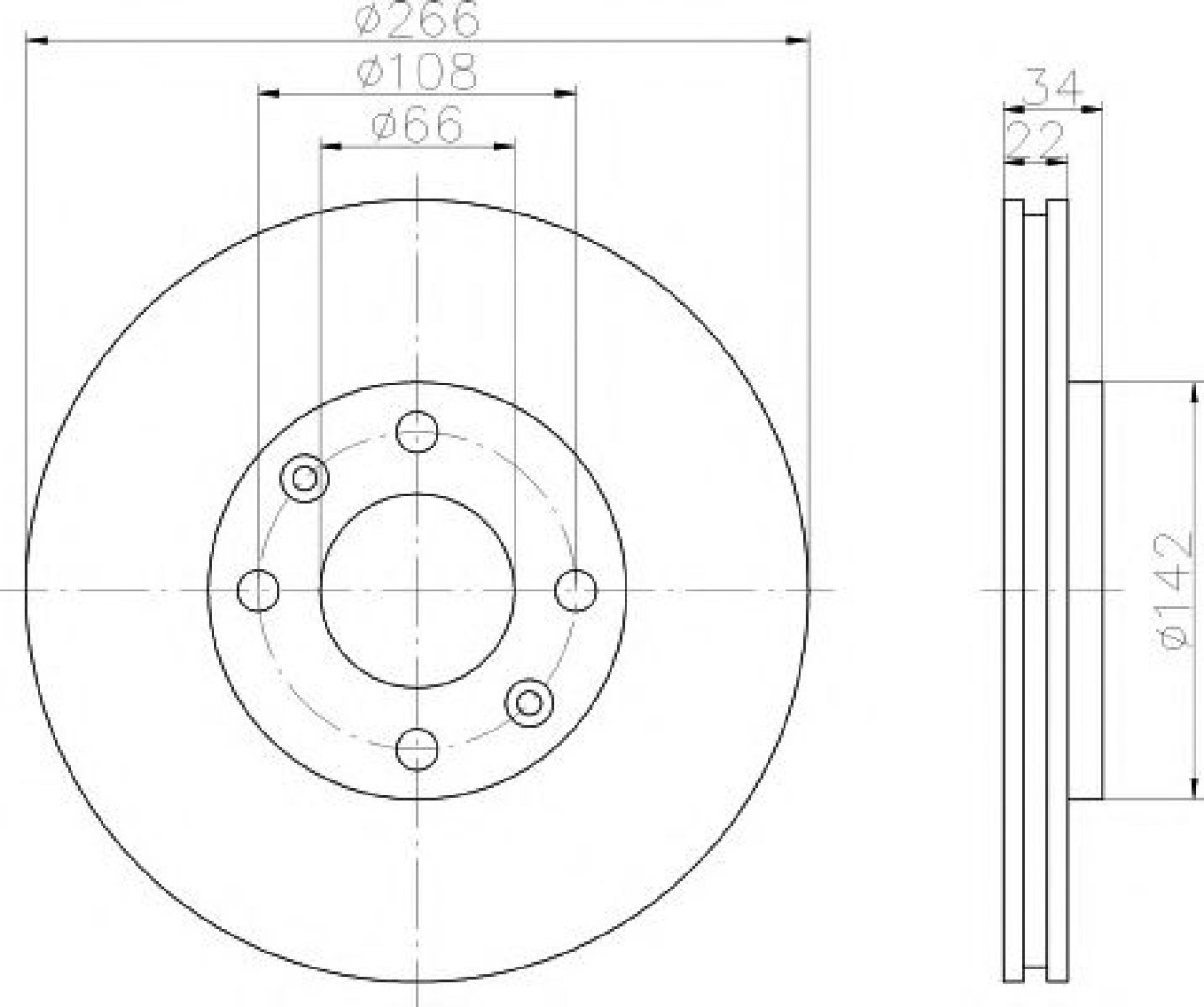 Disc frana CITROEN XSARA Estate (N2) (1997 - 2010) TEXTAR 92111503 piesa NOUA