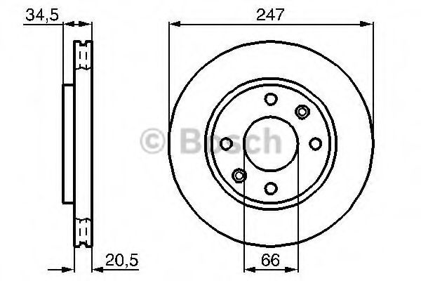 Disc frana CITROEN XSARA (N1) (1997 - 2005) BOSCH 0 986 479 B32 piesa NOUA