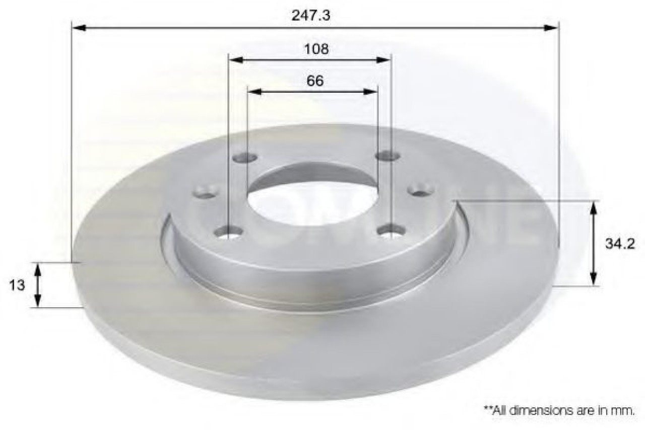 Disc frana CITROEN XSARA (N1) (1997 - 2005) COMLINE ADC1508 piesa NOUA