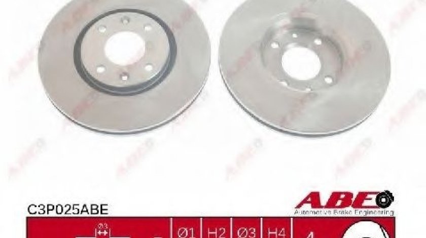 Disc frana CITROEN XSARA PICASSO (N68) (1999 - 2016) ABE C3P025ABE piesa NOUA