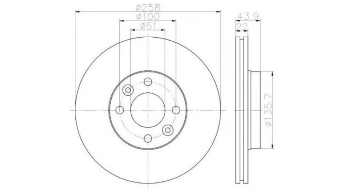 Disc frana Dacia LODGY 2012-2016 #2 0986479556