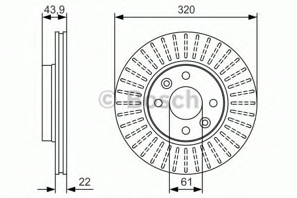 Disc frana DACIA LODGY (2012 - 2016) BOSCH 0 986 479 S90 piesa NOUA