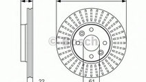 Disc frana DACIA LODGY (2012 - 2016) BOSCH 0 986 4...