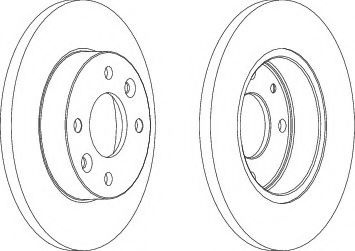 Disc frana DACIA LOGAN EXPRESS (FS) (2009 - 2016) FERODO DDF055 piesa NOUA