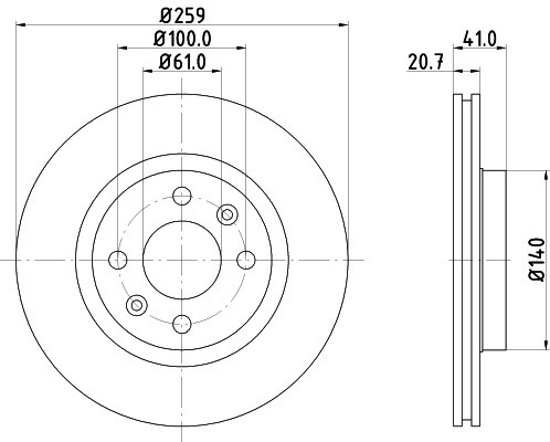 Disc frana DACIA LOGAN (LS) (2004 - 2016) KRIEGER 0950004296 piesa NOUA