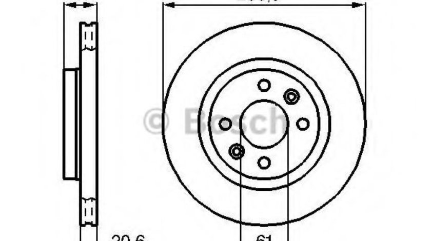 Disc frana DACIA LOGAN MCV (KS) (2007 - 2016) BOSCH 0 986 478 124 piesa NOUA