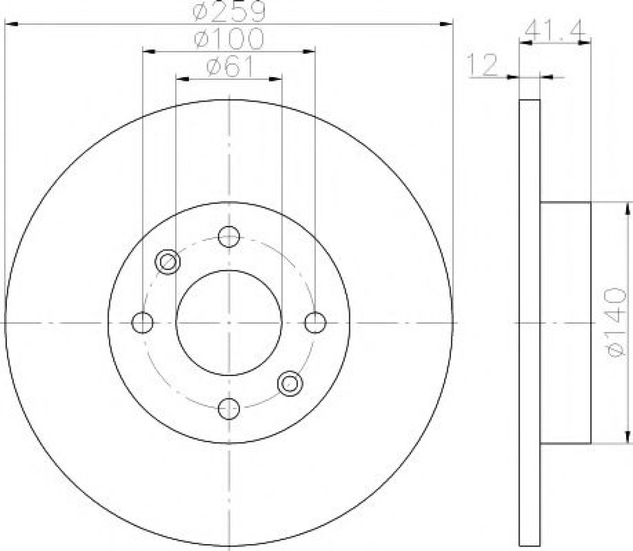 Disc frana DACIA SANDERO II (2012 - 2016) TEXTAR 92175103 piesa NOUA