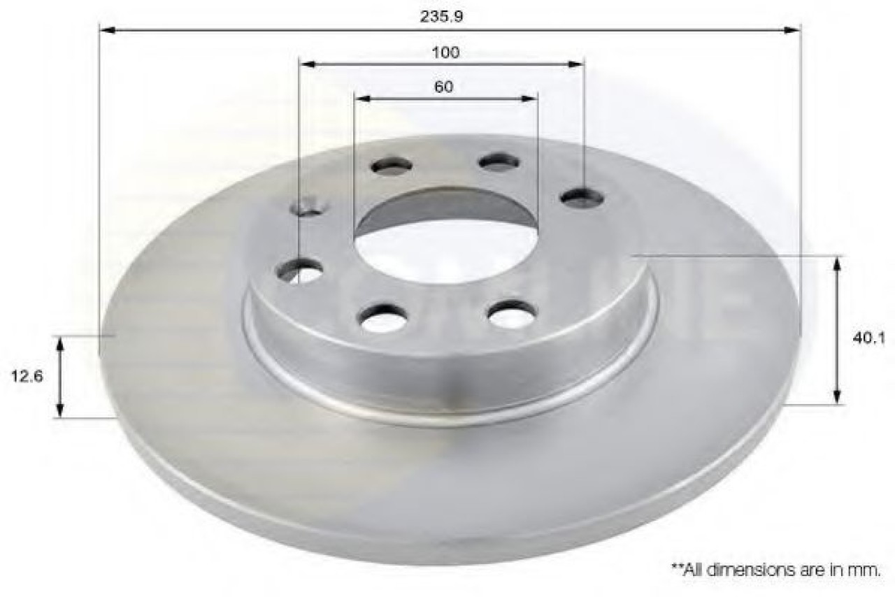 Disc frana DAEWOO CIELO (KLETN) (1995 - 1997) COMLINE ADC1101 piesa NOUA