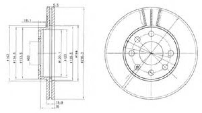 Disc frana DAEWOO LANOS (KLAT) (1997 - 2016) DELPHI BG2278 piesa NOUA