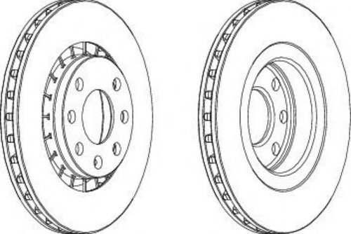 Disc frana DAEWOO LANOS (KLAT) (1997 - 2016) FERODO DDF206 piesa NOUA