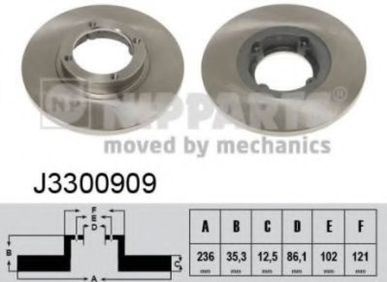 Disc frana DAEWOO MATIZ (KLYA) (1998 - 2016) NIPPARTS J3300909 piesa NOUA