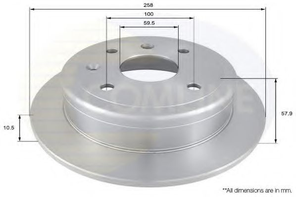 Disc frana DAEWOO NUBIRA Break (KLAN) (2003 - 2016) COMLINE ADC1079 piesa NOUA