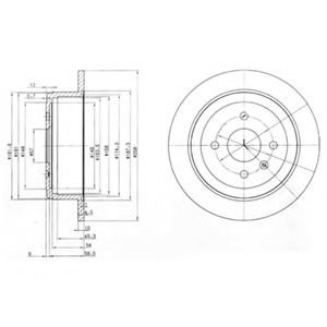 Disc frana DAEWOO NUBIRA (KLAJ) (1997 - 2016) DELPHI BG3615 piesa NOUA