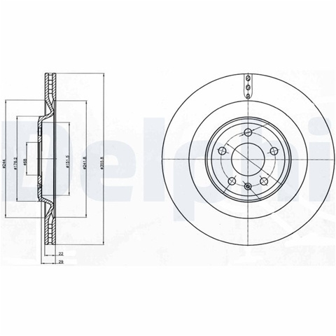 Disc Frana Delphi Audi BG4387C