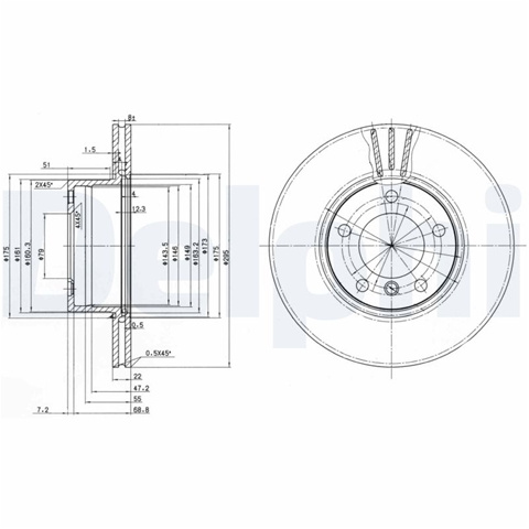 Disc Frana Delphi Bmw BG3043