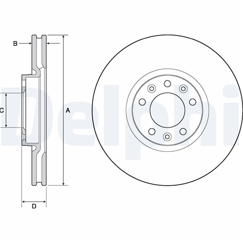 Disc Frana Delphi Citroën BG4696C