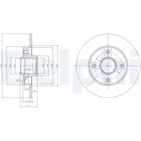 Disc Frana Delphi Citroen (Df-Psa) BG9022RSC