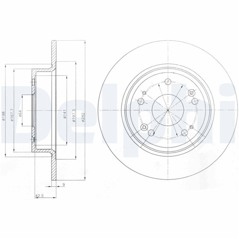 Disc Frana Delphi Honda BG4249