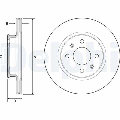 Disc Frana Delphi Hyundai BG4535