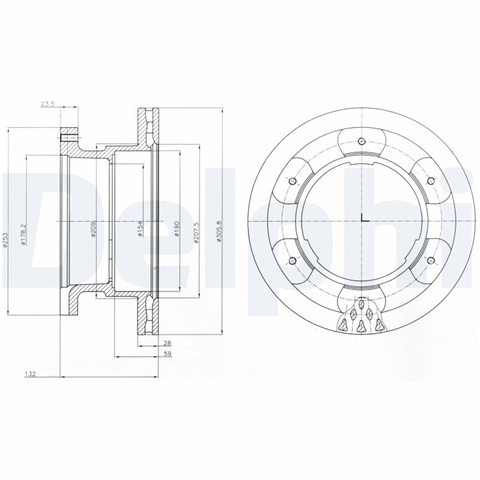 Disc Frana Delphi Iveco BG9069