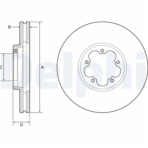 Disc Frana Delphi (livrabil Numai Pereche) Ford BG9176C