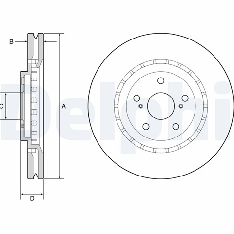 Disc Frana Delphi (livrabil Numai Pereche) Ford Otosan BG9219C