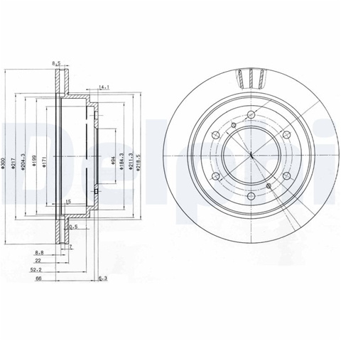 Disc Frana Delphi Mitsubishi BG3813