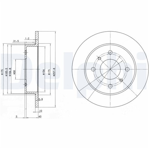 Disc Frana Delphi Nissan BG2633