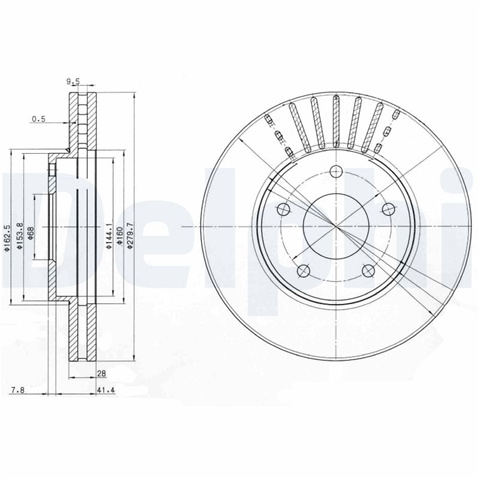 Disc Frana Delphi Nissan BG3816