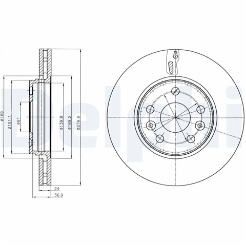 Disc Frana Delphi Nissan BG4317C