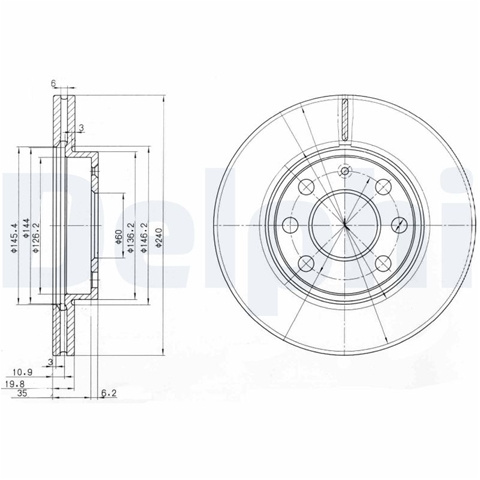 Disc Frana Delphi Opel BG3568