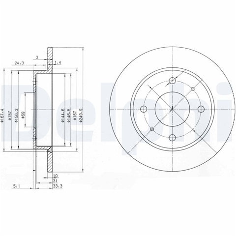 Disc Frana Delphi Smart BG3971