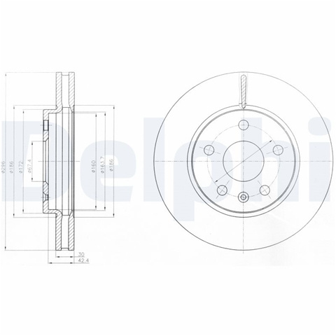 Disc Frana Delphi Vauxhall BG4187C