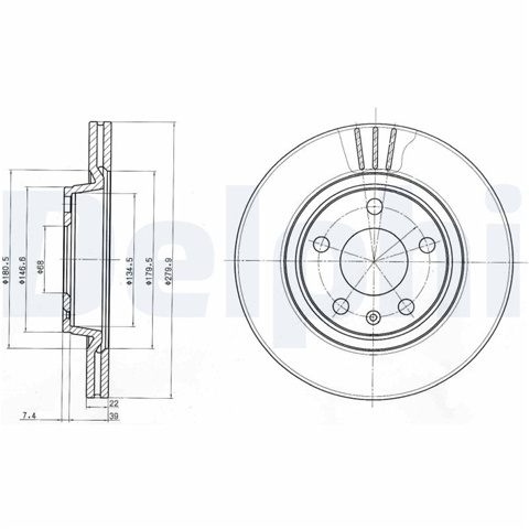 Disc Frana Delphi Vw BG3198