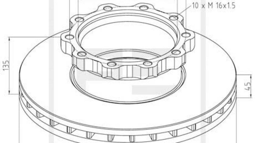 Disc frana fata (03610400A PETERS ENNEPETAL) MAN