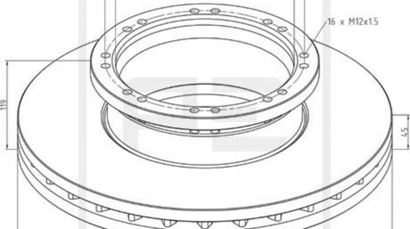 Disc frana fata (03613200A PETERS ENNEPETAL) MAN