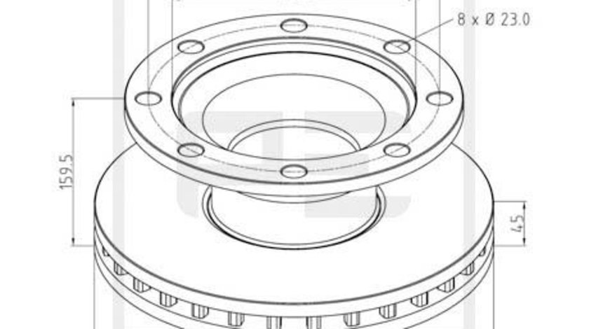 Disc frana fata si spate (04637400A PETERS ENNEPETAL)