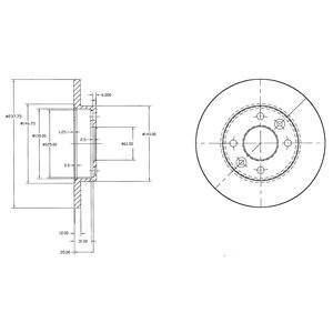 Disc frana FIAT 500 (312) (2007 - 2016) KRIEGER 0950004286 piesa NOUA