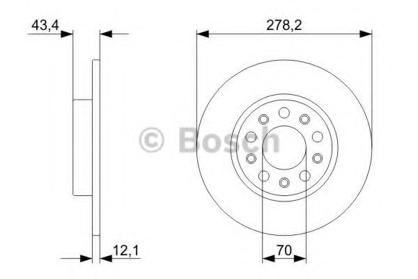 Disc frana FIAT 500X (334) (2014 - 2016) BOSCH 0 986 479 292 piesa NOUA